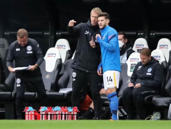 Brighton head coach Graham Potter received criticism from the fans after a 1-1 draw against West Brom