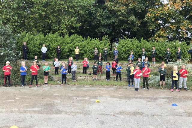 Easebourne Primary School pupils practice their mindfulness
