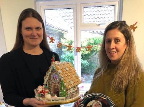 Gingerbread Houses from last year’s competition attached for inclusion in editorial. The photo with the people is of Fay Millar, Brighton Cakes and Anna Dyda, Rayner IOL who won in 2019.