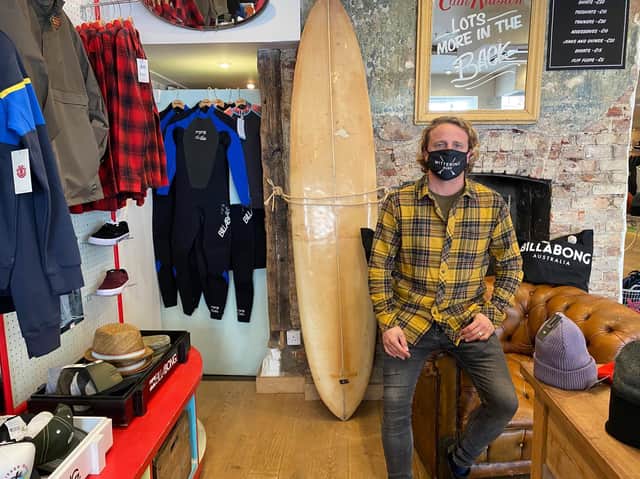 Nick Cheshire in the shop