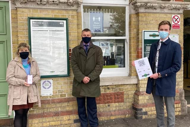 Lewes MP Maria Caulfield has launched new eTicket readers at the town’s railway station