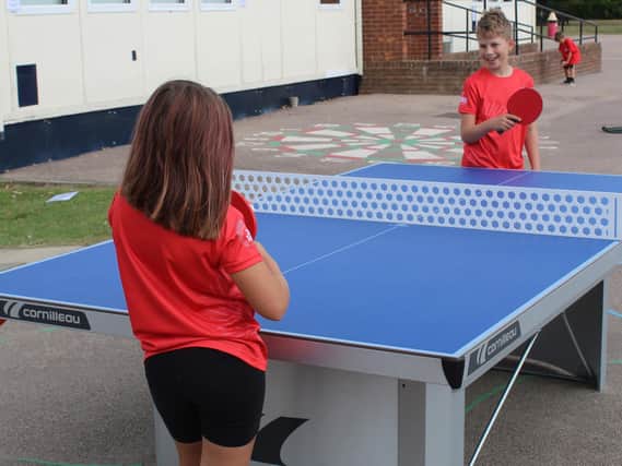 Young members of Horsham Table Tennis Club have been filmed for a Table Tennis England project