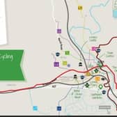 Proposed cycling network in Lewes