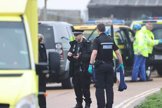 Emergency services at the scene