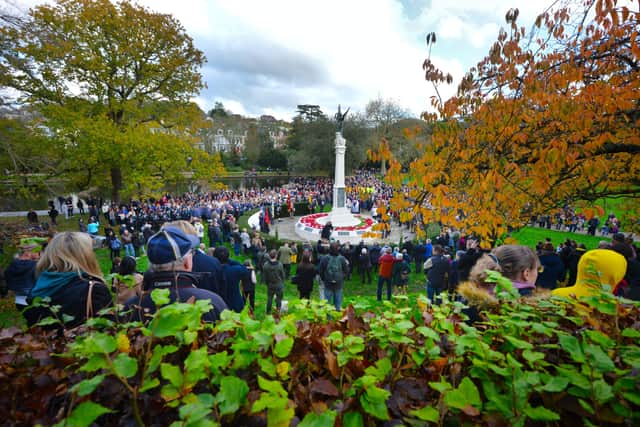 Hastings Remembrance Service in Alexandra Park 2019. SUS-191011-133528001