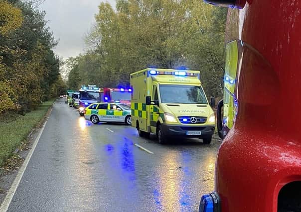 Emergency services at the scene. Photo: Midhurst Fire Station/Twitter