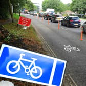 Cycle lanes in Chichester. Pic Steve Robards SR2008261 SUS-200826-114659001