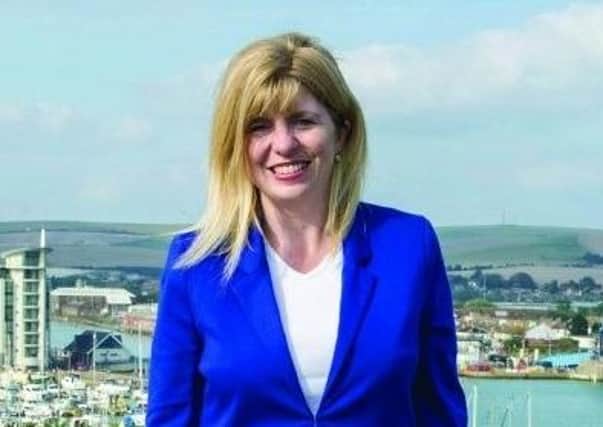 Lewes MP Maria Caulfield in Newhaven