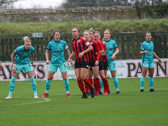 Lewes in action against Liverpool last weekend / Picture: James Boyes