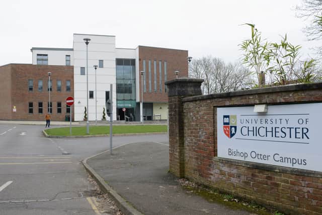 The University of Chichester said it ‘remains a safe place to learn’ and thanked its community for ‘remaining vigilant and following safety guidelines’.  Photo: Kate Shemilt ks20204-2 SUS-200317-214410008