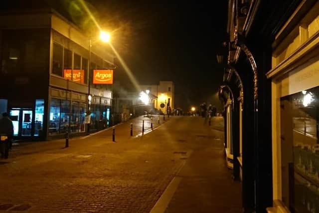 The streets were empty in Lewes last night as people stayed at home. Photo: ESFRS/Twitter