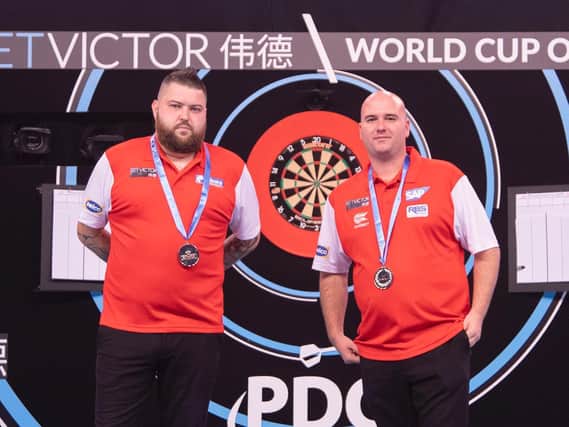 Michael Smith and Rob Cross at the final / Picture: Kais Bodensieck, PDC Europe