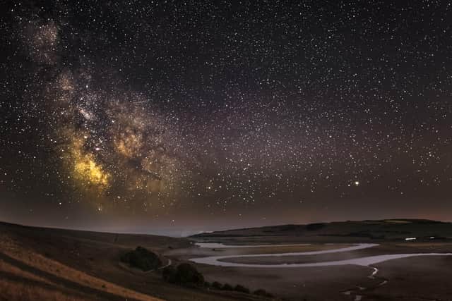 Night Sky Milky Way over Cuckmere by Jamie Fielding SUS-200911-140330001