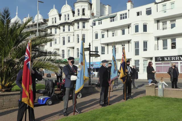Bexhill Remembrance 2020. Picture from Frances Thomson SUS-200911-104133001