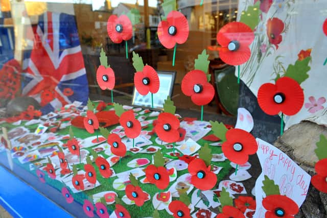 The poppy window at H. D. Tribe in Littlehampton. Picture: Steve Robards SR2011062