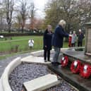 Chichester Lions Club president, Linda Squires, presented a wreath at the war memorial in Litten Gardens
