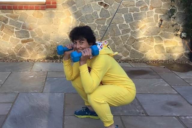Sarah Matthews is taking on sixty 60-second exercises to raise money for Children in Need as part of the charity's Act your Age challenge