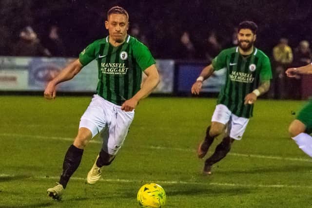 Pat Harding in action for Burgess Hill Town