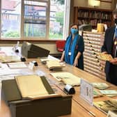 The High Sheriff, Dr Tim Fooks, visiting West Sussex Record Office. Picture: West Sussex Record Office