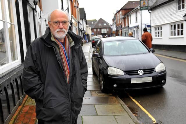 Councillor Steve Morley is concerned about pavement parking in Midhurst. Pic Steve Robards SR20011502 SUS-200115-130858001