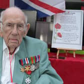 War veteran Ronald Watson who is a resident at Aspen Place Care Home in Horsham SUS-201117-142917001