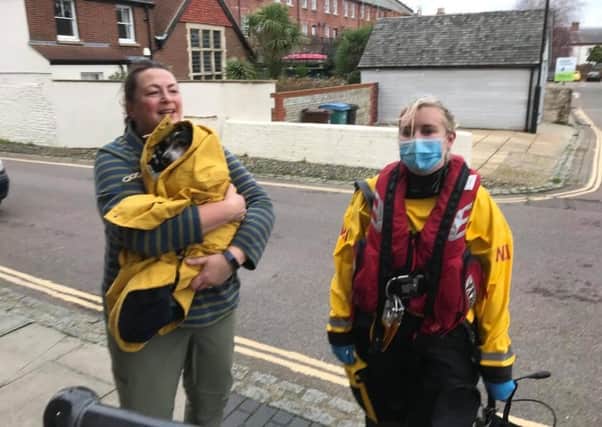 After the rescue. Photo: Littlehampton Coastguard/Twitter