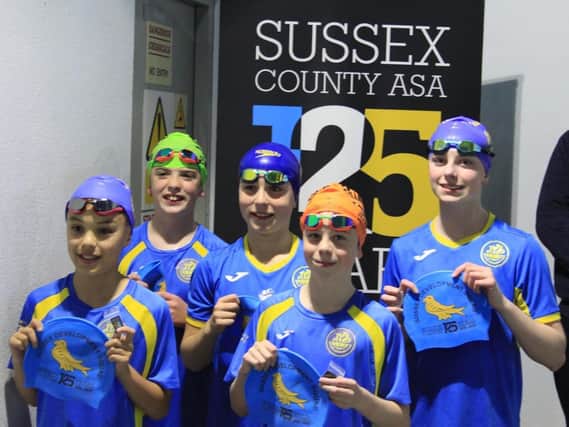 The club's county level swimmers