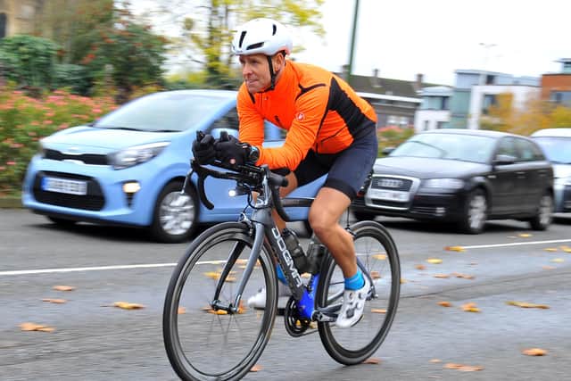 Phil Davison cycled 100 miles on Horsham's covid cycle way. Pic Steve Robards SR2011112 SUS-201111-171440001