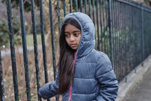 The child pictured is a model. From NSPCC/Childline
Picture: Tom Hull