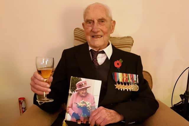 Tom Belchamber celebrating his 100th birthday on November 12