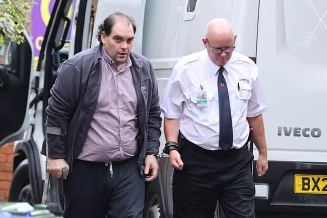 Daniel Appleton arrives at Lewes Crown Court