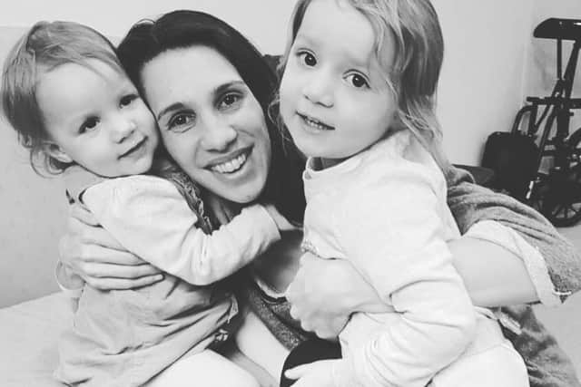 Laura with Rosie and Clara