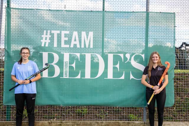 Pictured L to R: Izzy Atherton and Ryana MacDonald-Gay, Lower Sixth pupils at Bede’s Senior School