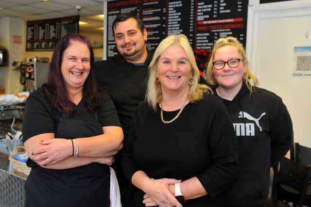 Karen Williams and her team at Munchies in Burgess Hill. Picture: Steve Robards