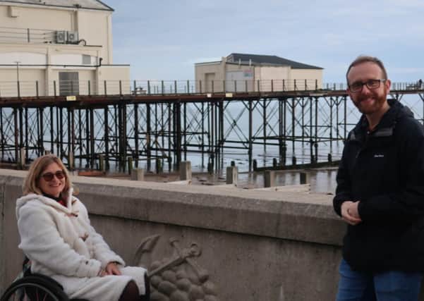 Amanda Worne and Matt Stanley at Bognor Regis seafront