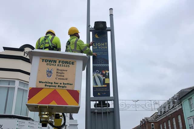 New banners have been put up in Bognor High Street revealing the BID’s festive design for 2020