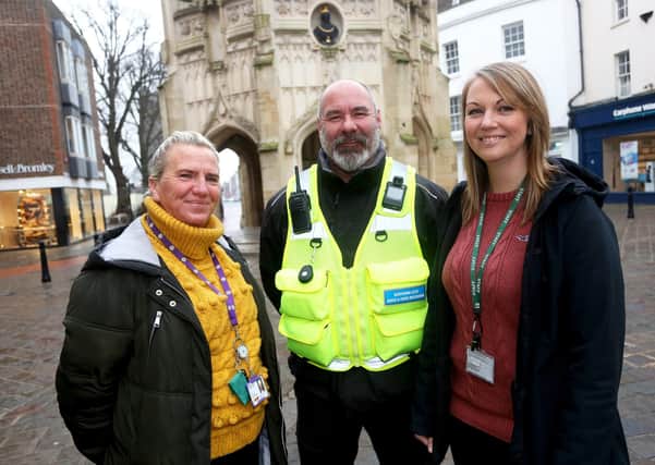 Council outreach workers and the community warden. Photo by Sam Stephenson