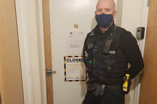 Police said the property in Lovat Mead has been associated with anti-social behaviour, violence and drug issues. Picture: Sussex Police