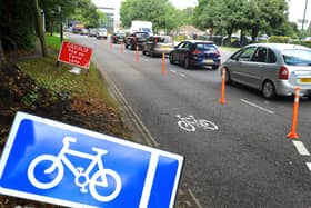 Cycle lanes in Chichester. Pic Steve Robards SR2008261 SUS-200826-114659001