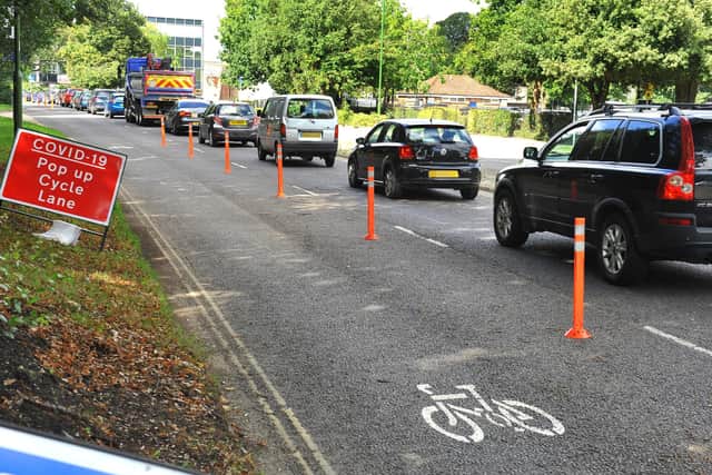 Cycle lanes in Chichester. Pic Steve Robards SR2008261 SUS-200826-114741001