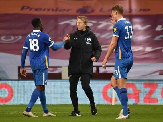 Graham Potter hailed goalscorer Danny Welbeck's contribution to the game