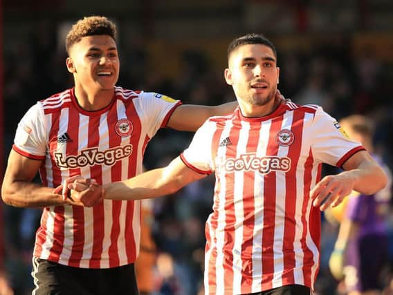 Oliie Watkins and Neal Maupay during their time at Brentford