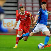 Jack Powell in action against Carlisle United