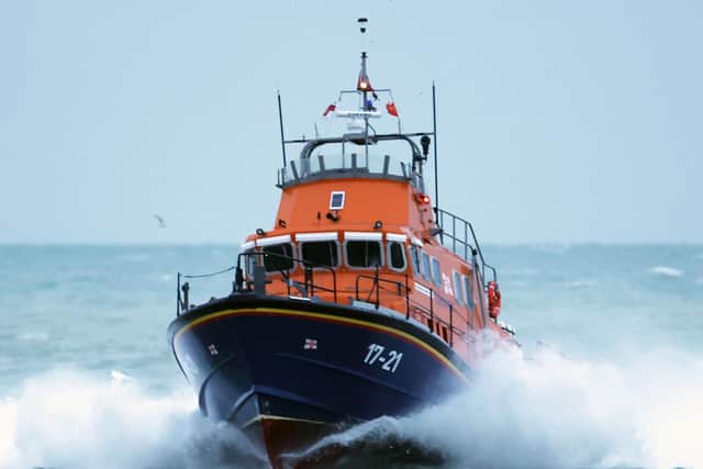 A major search operation is continuing off the coast in East Sussex this morning, more than 24 hours after a fishing boat sank with three people on board. Photo: Eddie Mitchell
