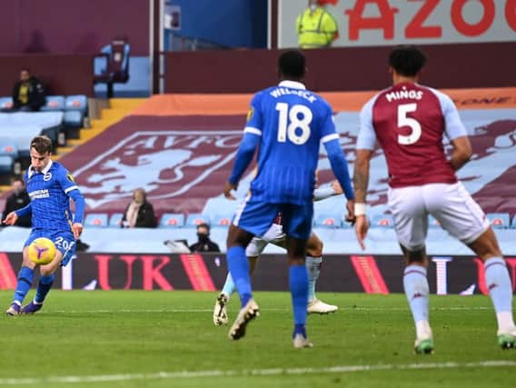 Solly March fired Brighton to victory against Villa