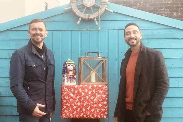 The Bridge directors Jamie Malpass, left, and Karim Larbi are seeking Christmas gift donations