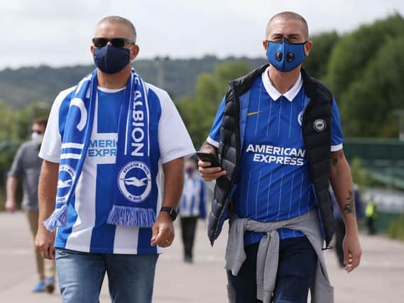 Brighton fans could be back supporting their team at the Amex Stadium on December 5 against Southampton