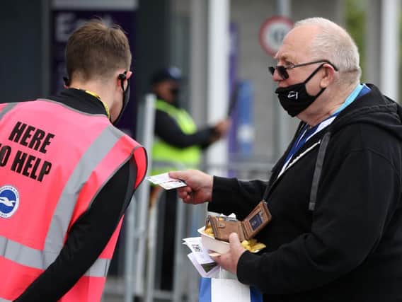 Brighton and Hove Albion fans could be back at the Amex for the Southampton match