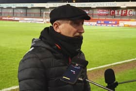 Grimsby Town boss Ian Holloway gives his post-match interview