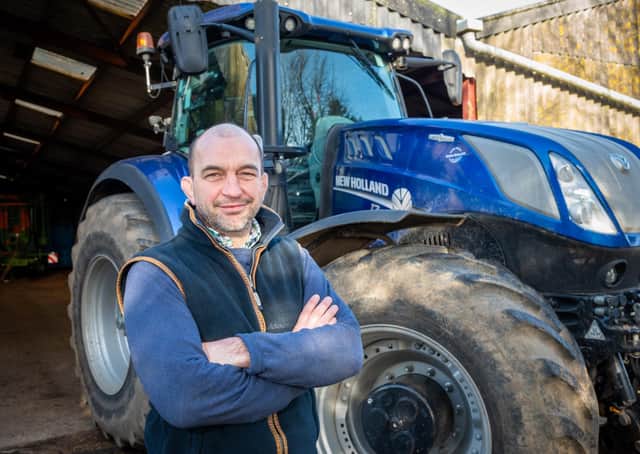 Mark Chandler, West Sussex NFU Chairman, on his farm, Moor Farm, in Petworth, West Sussex. Photo by Scott Ramsey